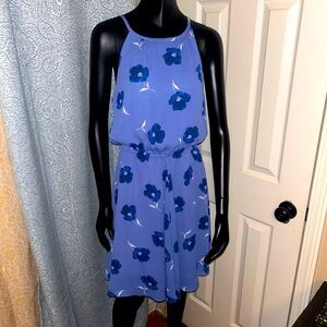 Banana Republic fit and flare blue floral dress, NWT, size M